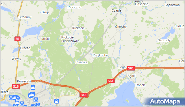 mapa Przykopka, Przykopka na mapie Targeo