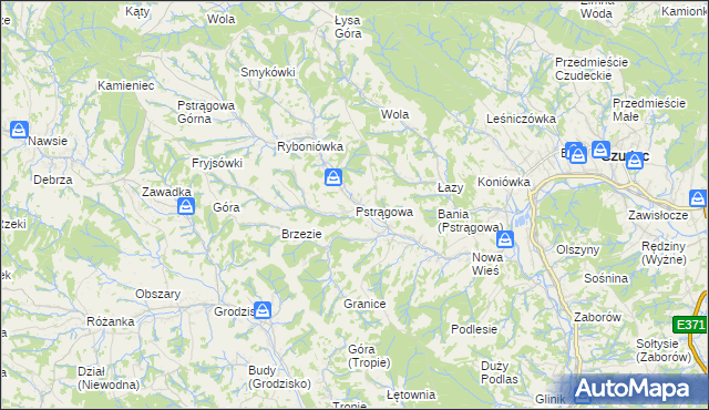 mapa Pstrągowa, Pstrągowa na mapie Targeo