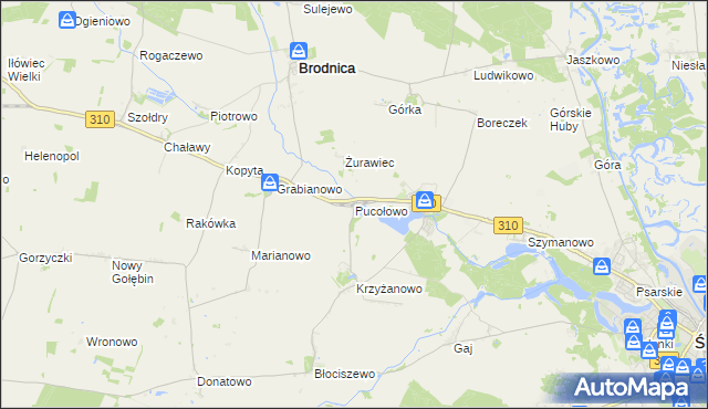 mapa Pucołowo, Pucołowo na mapie Targeo