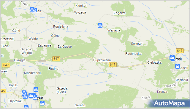 mapa Pupkowizna, Pupkowizna na mapie Targeo