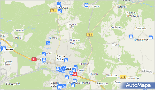 mapa Rabsztyn, Rabsztyn na mapie Targeo
