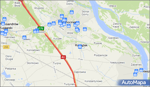 mapa Raciążek, Raciążek na mapie Targeo