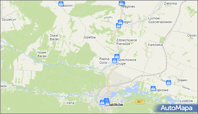 mapa Radna Góra, Radna Góra na mapie Targeo