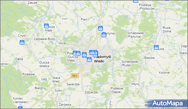 mapa Radomyśl Wielki, Radomyśl Wielki na mapie Targeo