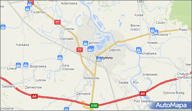 mapa Radymno, Radymno na mapie Targeo