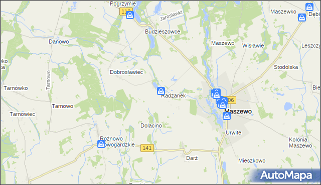 mapa Radzanek, Radzanek na mapie Targeo