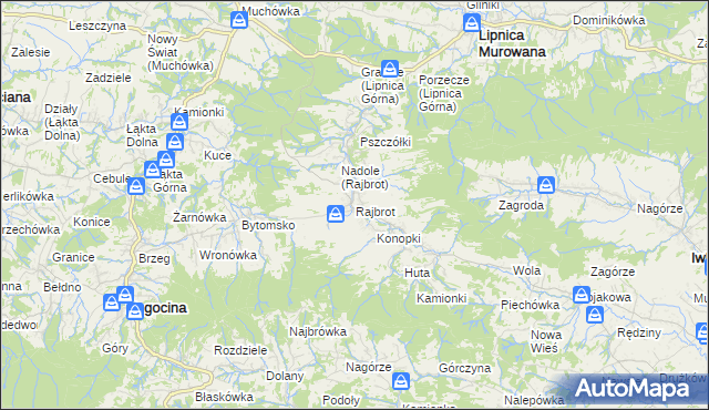 mapa Rajbrot, Rajbrot na mapie Targeo