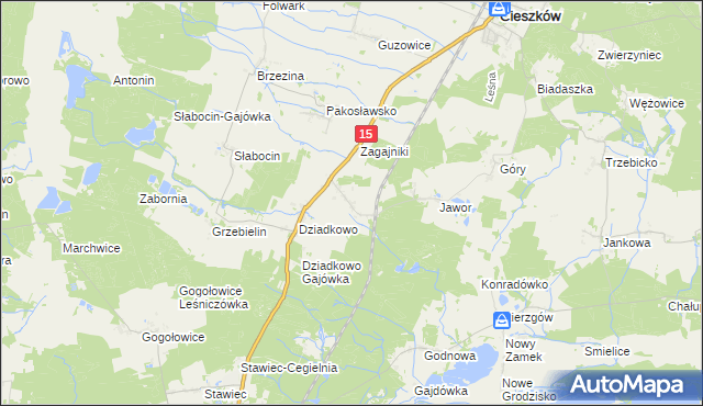 mapa Rakłowice, Rakłowice na mapie Targeo