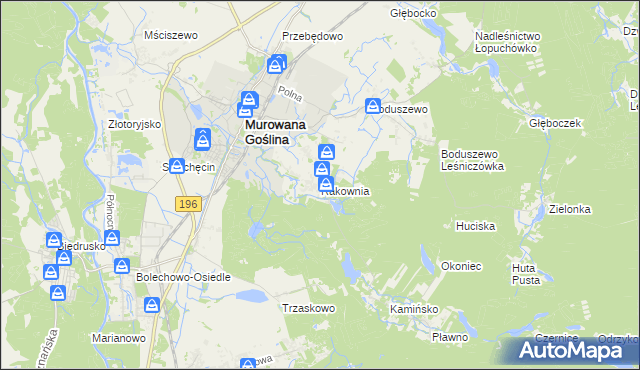 mapa Rakownia, Rakownia na mapie Targeo