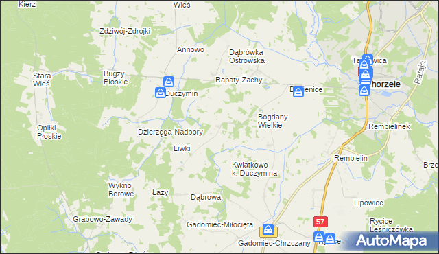 mapa Rapaty-Sulimy, Rapaty-Sulimy na mapie Targeo