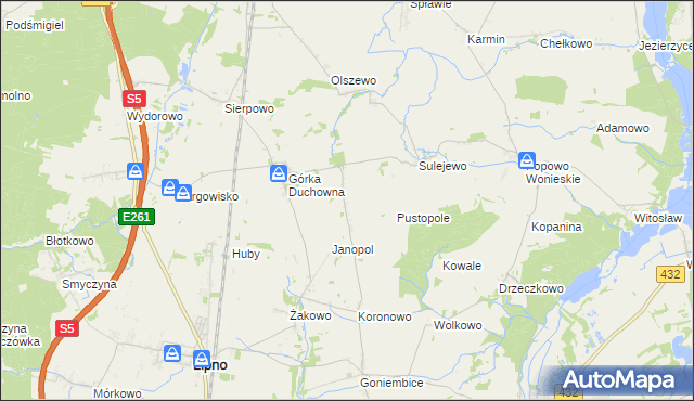 mapa Ratowice gmina Lipno, Ratowice gmina Lipno na mapie Targeo