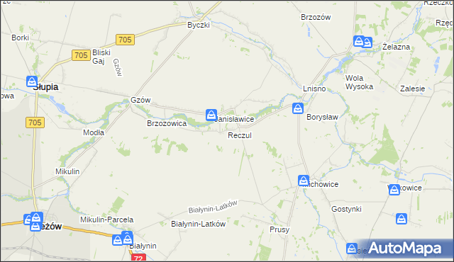 mapa Reczul, Reczul na mapie Targeo
