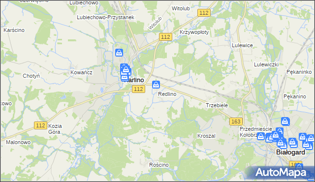 mapa Redlino, Redlino na mapie Targeo