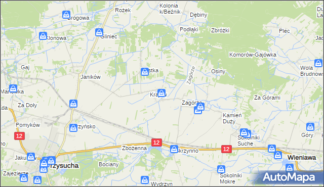 mapa Romualdów gmina Wieniawa, Romualdów gmina Wieniawa na mapie Targeo