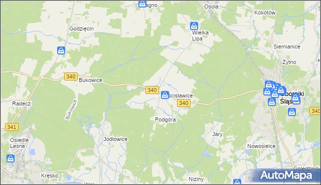 mapa Rościsławice, Rościsławice na mapie Targeo