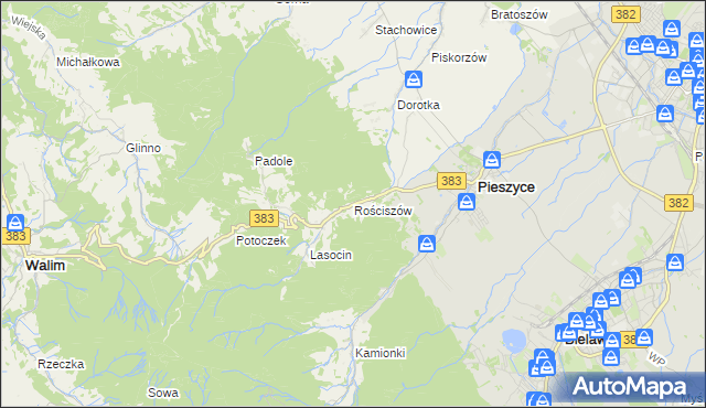 mapa Rościszów, Rościszów na mapie Targeo