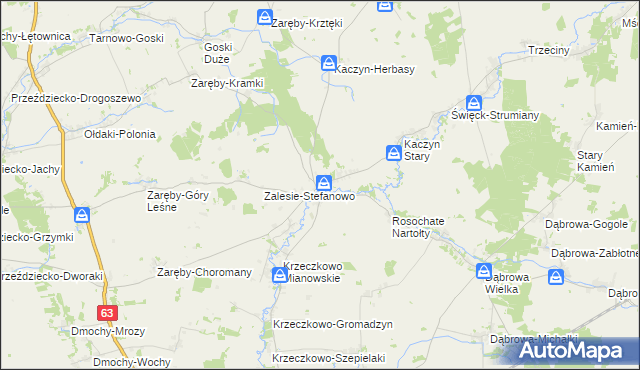 mapa Rosochate Kościelne, Rosochate Kościelne na mapie Targeo