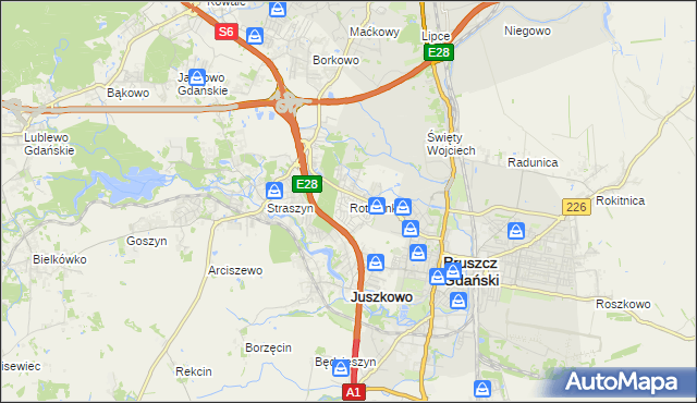 mapa Rotmanka, Rotmanka na mapie Targeo