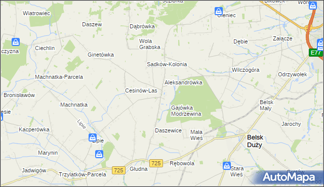 mapa Rożce, Rożce na mapie Targeo