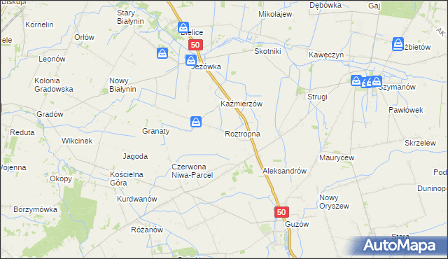 mapa Roztropna, Roztropna na mapie Targeo