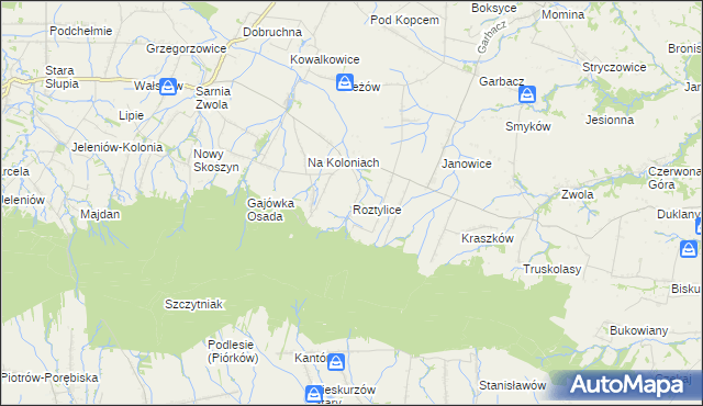 mapa Roztylice, Roztylice na mapie Targeo