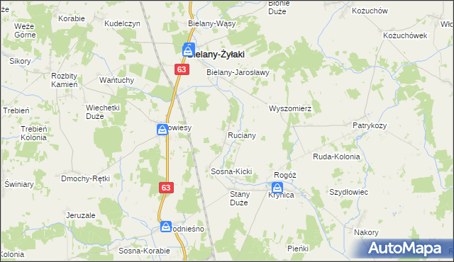 mapa Ruciany, Ruciany na mapie Targeo