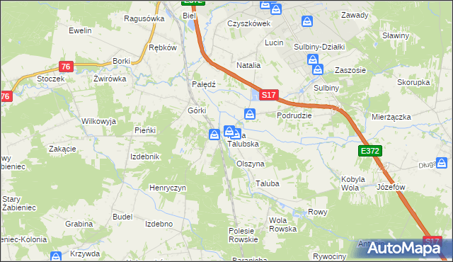 mapa Ruda Talubska, Ruda Talubska na mapie Targeo