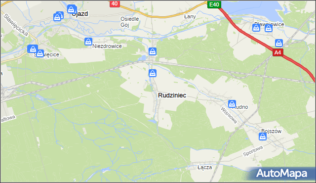 mapa Rudziniec, Rudziniec na mapie Targeo