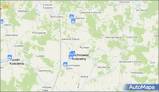 mapa Rumejki, Rumejki na mapie Targeo