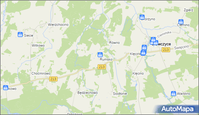 mapa Rumsko, Rumsko na mapie Targeo
