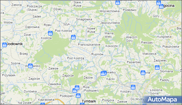 mapa Rupniów, Rupniów na mapie Targeo