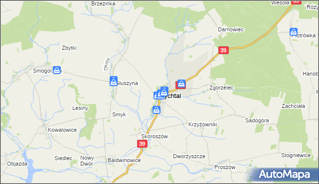 mapa Rychtal, Rychtal na mapie Targeo