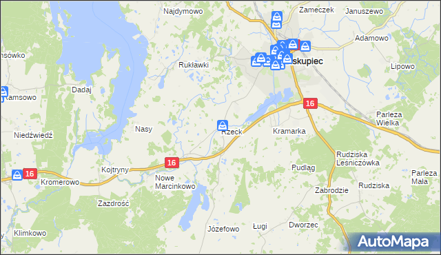 mapa Rzeck, Rzeck na mapie Targeo