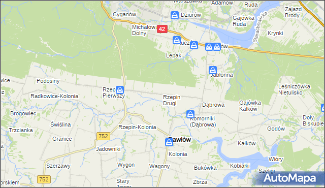 mapa Rzepin Drugi, Rzepin Drugi na mapie Targeo