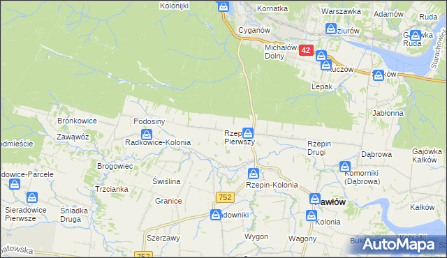 mapa Rzepin Pierwszy, Rzepin Pierwszy na mapie Targeo