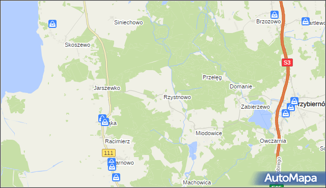 mapa Rzystnowo, Rzystnowo na mapie Targeo