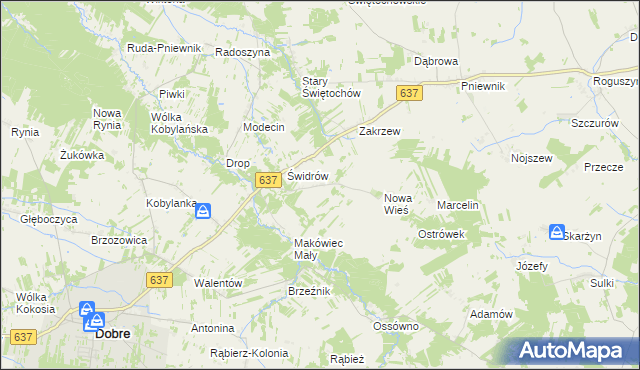 mapa Sąchocin, Sąchocin na mapie Targeo