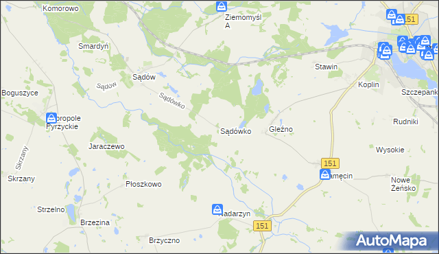 mapa Sądówko, Sądówko na mapie Targeo