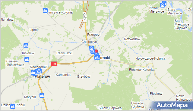 mapa Sarnaki, Sarnaki na mapie Targeo