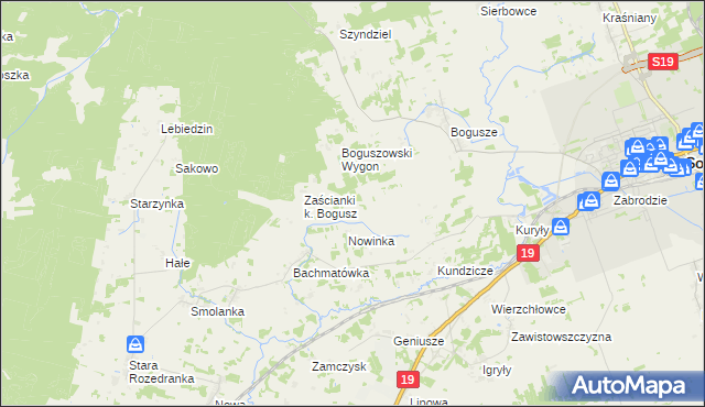 mapa Ściebielec, Ściebielec na mapie Targeo