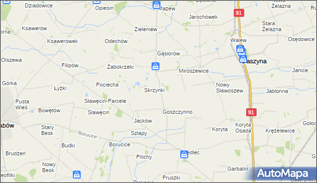 mapa Siedlew, Siedlew na mapie Targeo