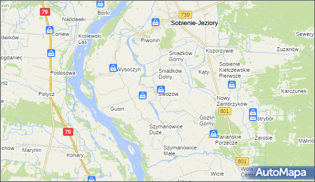 mapa Siedzów, Siedzów na mapie Targeo