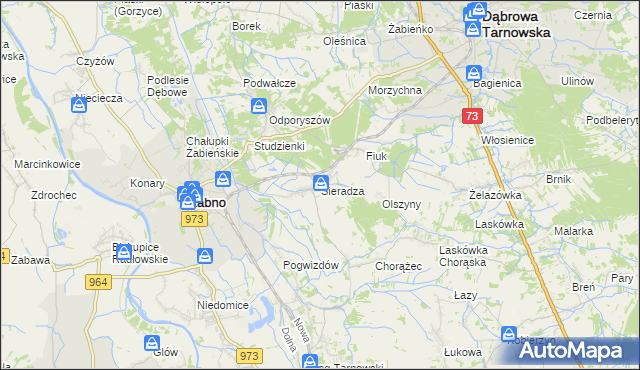 mapa Sieradza, Sieradza na mapie Targeo