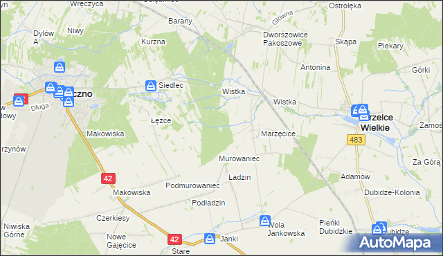 mapa Sierociniec, Sierociniec na mapie Targeo