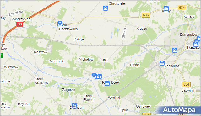 mapa Sitki, Sitki na mapie Targeo