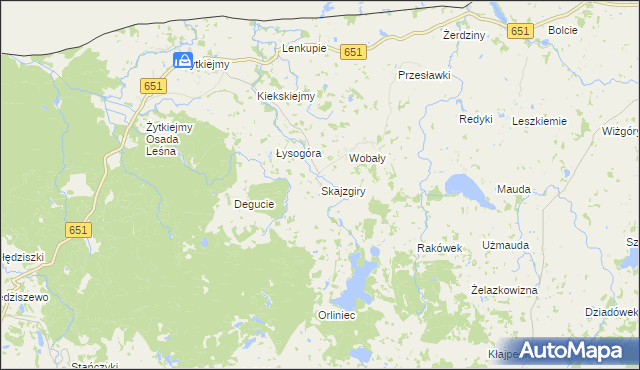 mapa Skajzgiry, Skajzgiry na mapie Targeo