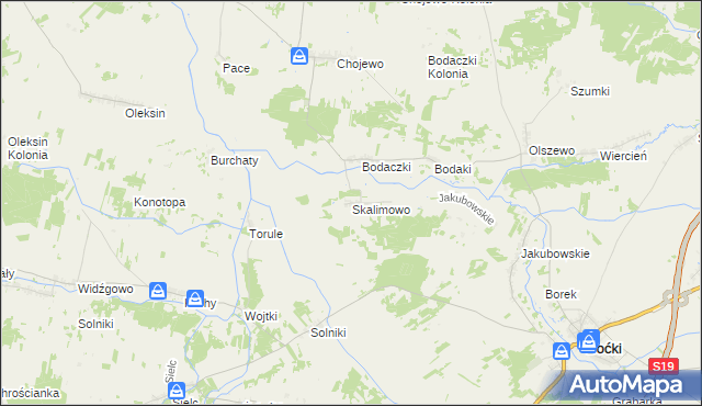 mapa Skalimowo, Skalimowo na mapie Targeo