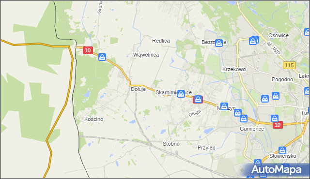 mapa Skarbimierzyce, Skarbimierzyce na mapie Targeo
