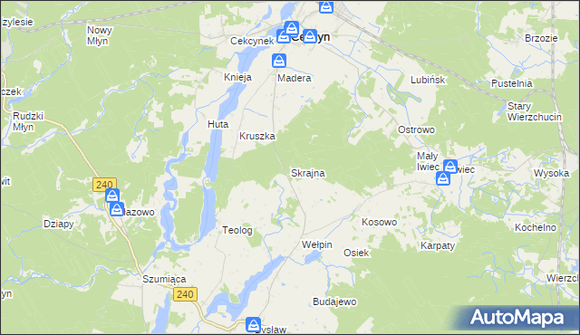mapa Skrajna, Skrajna na mapie Targeo