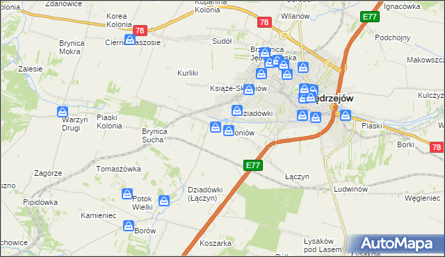 mapa Skroniów, Skroniów na mapie Targeo